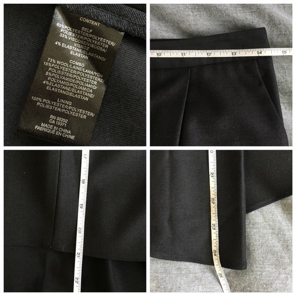 Tibi Sharkskin Suiting Draped Black Midi Skirt - Picture 7 of 8